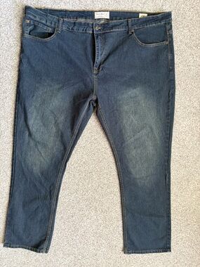 Straight-Fit Men's Jeans in Dark Blue Denim